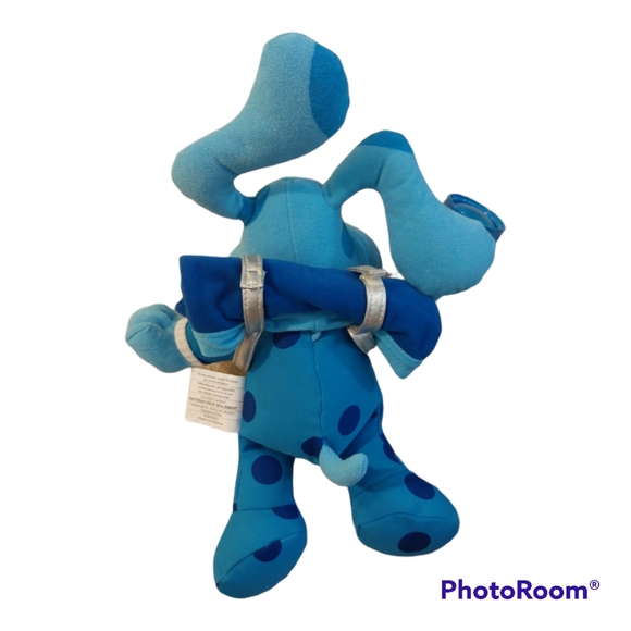 Vintage 90s Y2K Blue's Clue Dog Bedtime Sleepover Sleeping Bag Flashlight Plush - Picture 6 of 7
